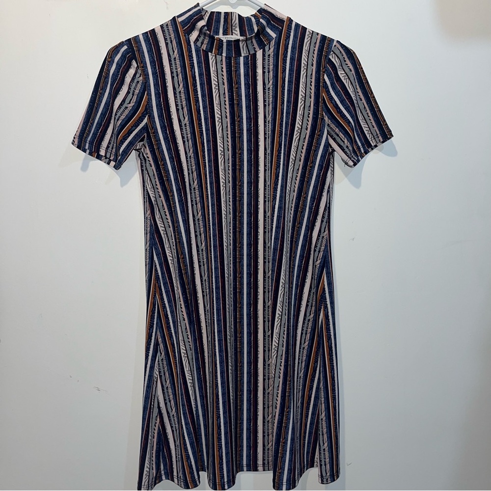 Bcbgeneration Multicolored Striped Mini Dress Siz… - image 1